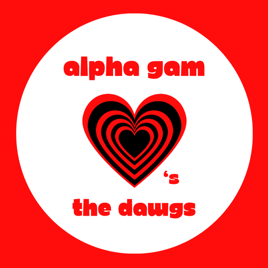 Stay Groovy- Sorority Loves the Dawgs Sticker