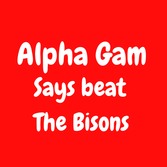 UGA Sorority Beat the Bisons Sticker